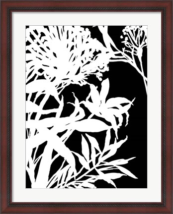 Framed Monochrome Foliage III Print