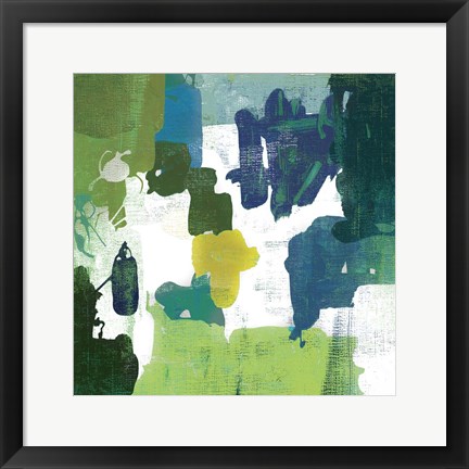 Framed Block Paint I Green Print