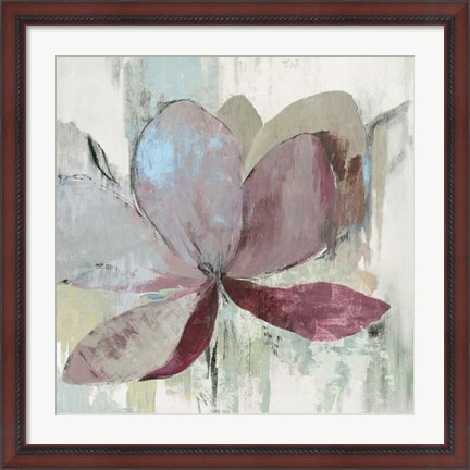 Framed Drippy Floral I Print