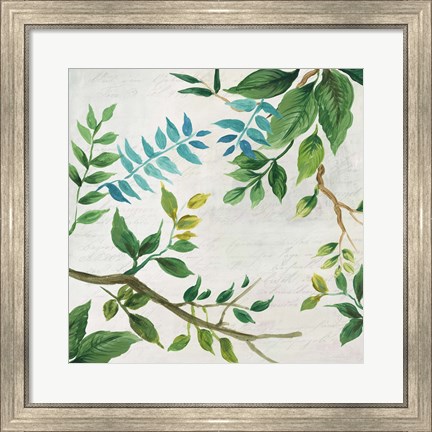 Framed Lush Leaves Print