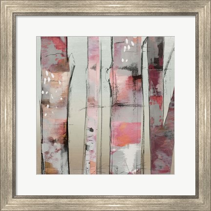 Framed Sunset Birch II Print