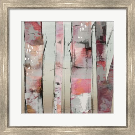 Framed Sunset Birch II Print