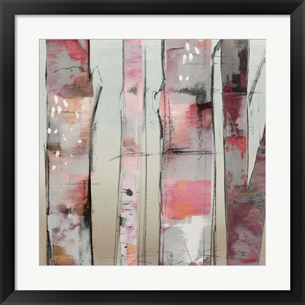 Framed Sunset Birch II Print