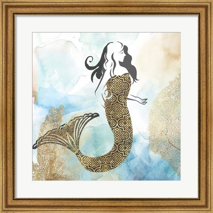 Framed Mermaid I Print