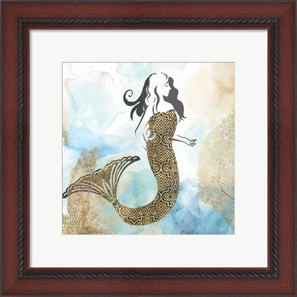 Framed Mermaid I Print