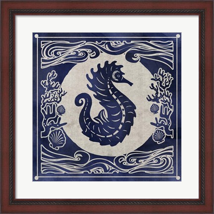 Framed Ink Seahorse Print