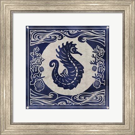 Framed Ink Seahorse Print