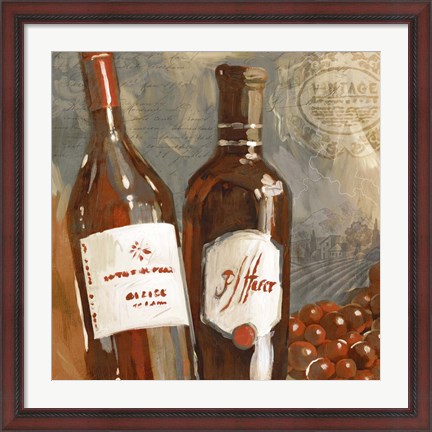 Framed Red Wine I Print