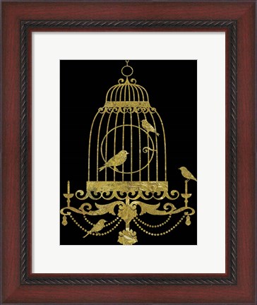 Framed Decekled Gold II Print