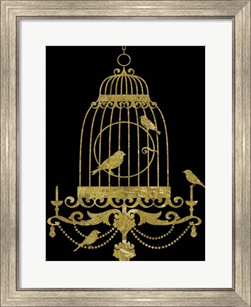 Framed Decekled Gold II Print