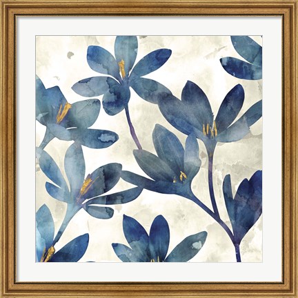 Framed Veranda Blue II Print