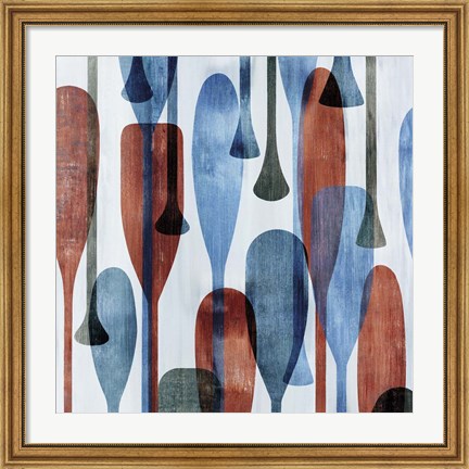 Framed Paddles II Print