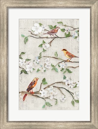 Framed Songs of Blossoms II Print