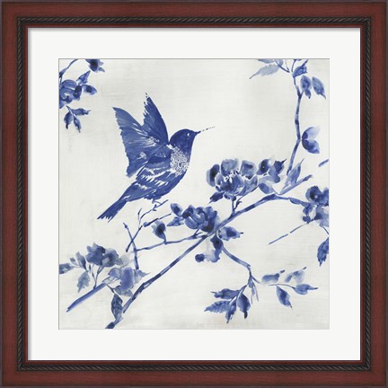 Framed Porcelain Hummingbird Print