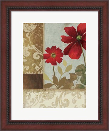 Framed Floral Damask II Print