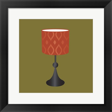 Framed MCM Lamp I Print