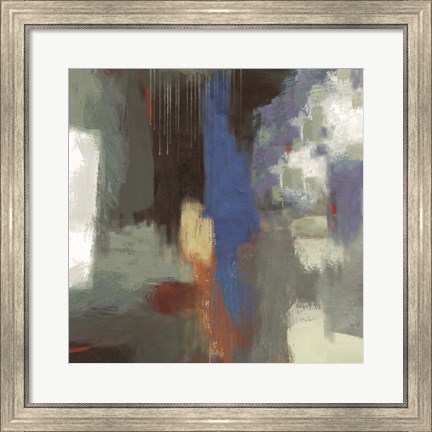 Framed Blue Abstract Print