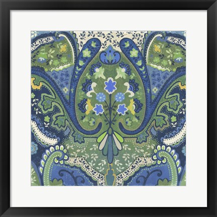 Framed Garden Mosaic I Print