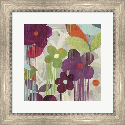 Framed Graphitti Flower II Print