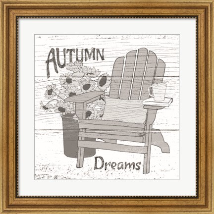 Framed Fall Cabin IV Print