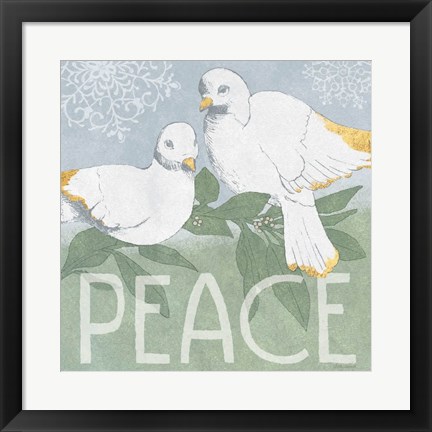 Framed Pastel Christmas II Print