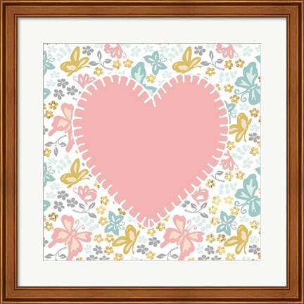 Framed Baby Quilt Gold I Print