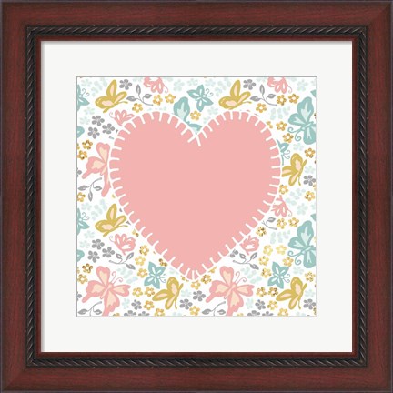 Framed Baby Quilt Gold I Print