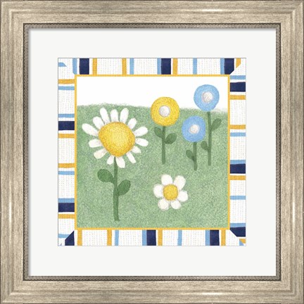 Framed Americana Garden III With Border Print