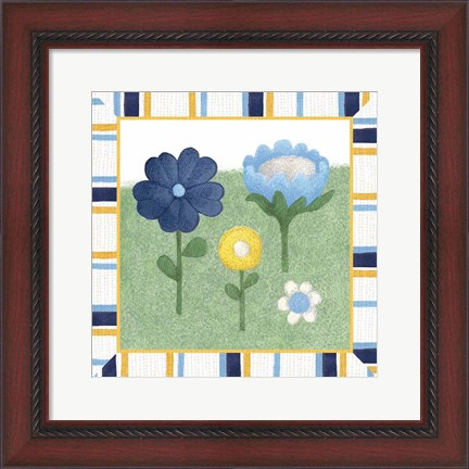 Framed Americana Garden IV With Border Print