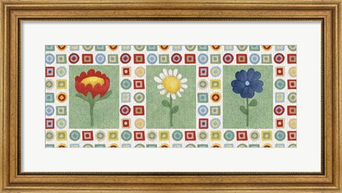 Framed Three Flowers Print