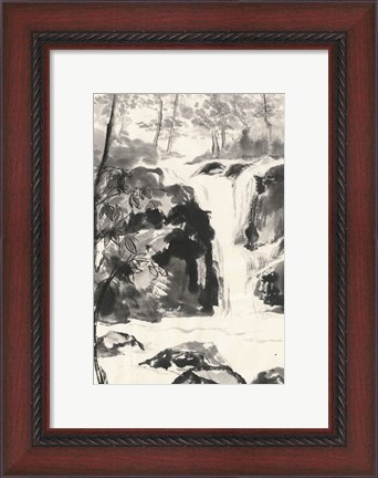 Framed Sumi Waterfall III Print