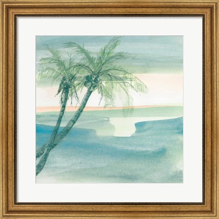 Framed Peaceful Dusk I Tropical Print