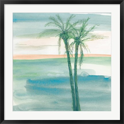 Framed Peaceful Dusk II Tropical Print