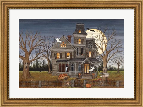 Framed Haunted House Print