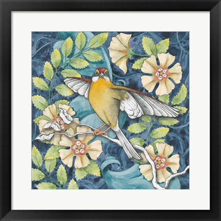 Framed Arts and Crafts Bird IV Print