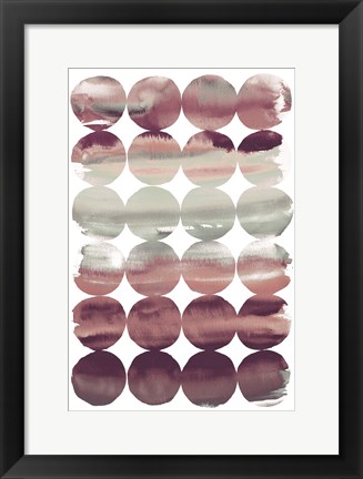 Framed Summer Dots Plum Print