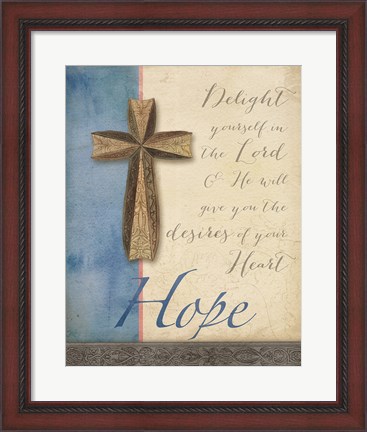 Framed Words for Worship Hope Print