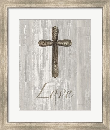 Framed Words for Worship Love on Wood Print