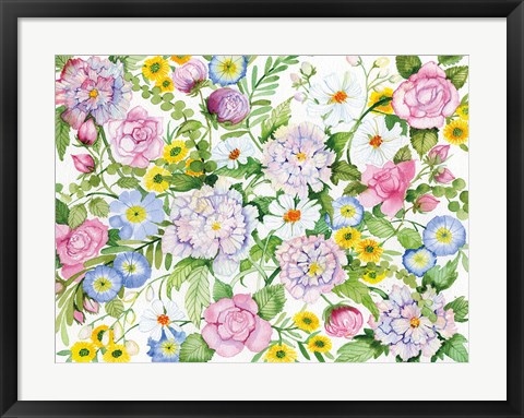 Framed Floral Delight I Print