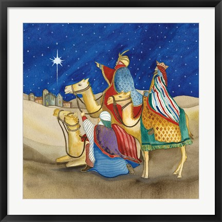 Framed Christmas in Bethlehem II Square Print