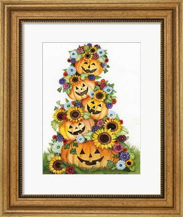 Framed Happy Pumpkins Print