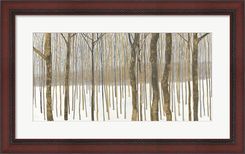 Framed Woods in Winter Print