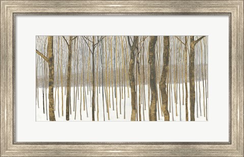 Framed Woods in Winter Print