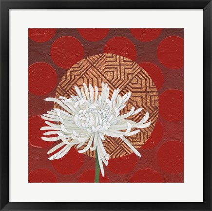 Framed Morning Chrysanthemum IV Print