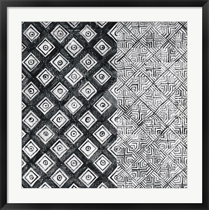 Framed Maki Tile II BW Print