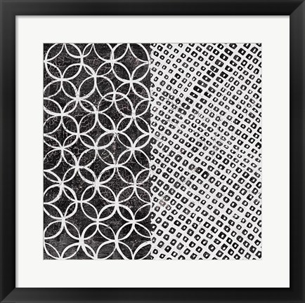 Framed Maki Tile III BW Print