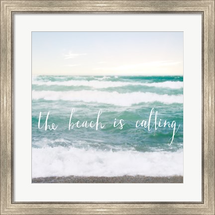 Framed Beach is Calling Print