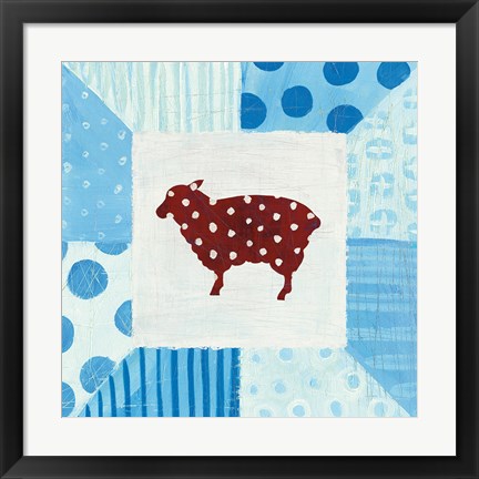 Framed Modern Americana Farm Quilt II Print