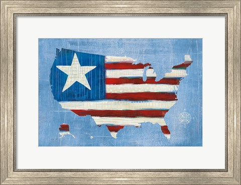 Framed See the USA Americana Print