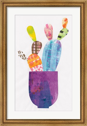 Framed Collage Cactus III Print